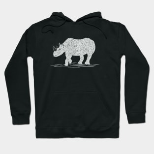 Rhino Ink Art - detailed animal design - endangered species Hoodie